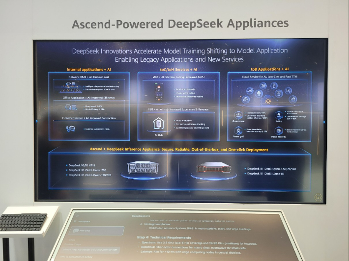 화웨이의 어센드(Ascend) AI칩을 기반으로 한 딥시크 AI 어플라이언스. 김기용 기자