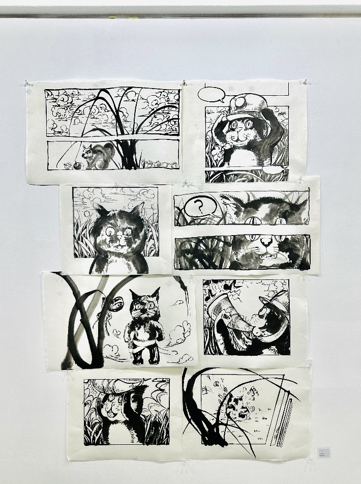 손현기, 난의 말, 한지에 먹, 140x90cm, 2020-2021, 손 작가 제공