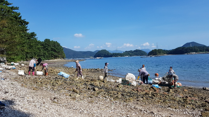 해양쓰리게 수거. 경남도청 제공 