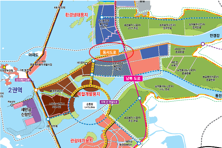 새만금 토지이용 계획도. 전북자치도 제공