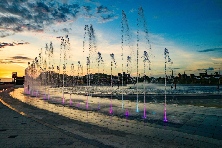 남당항 해양분수공원 음악분수. 홍성군 제공