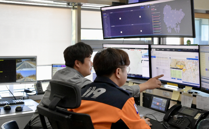 경남 소방·경찰 긴급·재난 상황 공동 대응. 경남도청 제공 