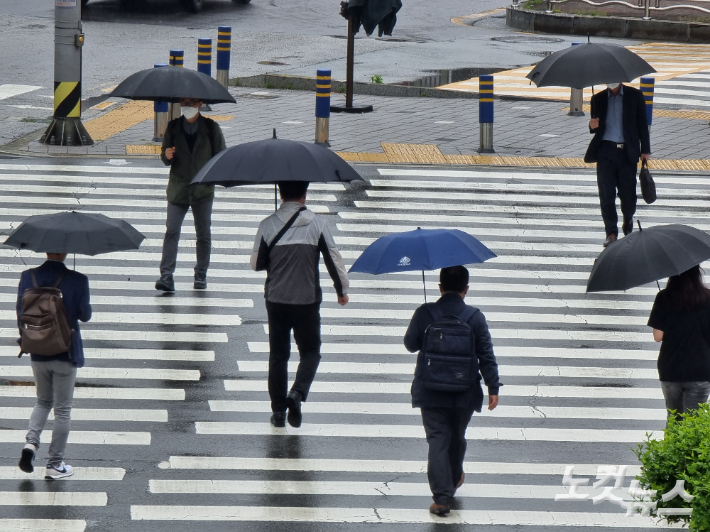 비 내리는 부산. 송호재 기자 