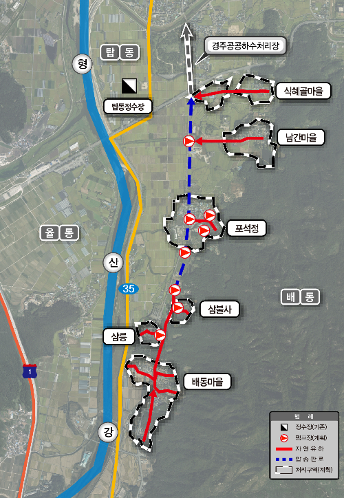 서남산지구 계획평면도. 경주시 제공