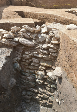 집수지 석축 축조양상. 함안군 제공 
