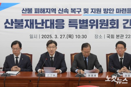 산불재난대응 특위, 발언하는 권성동 원내대표
