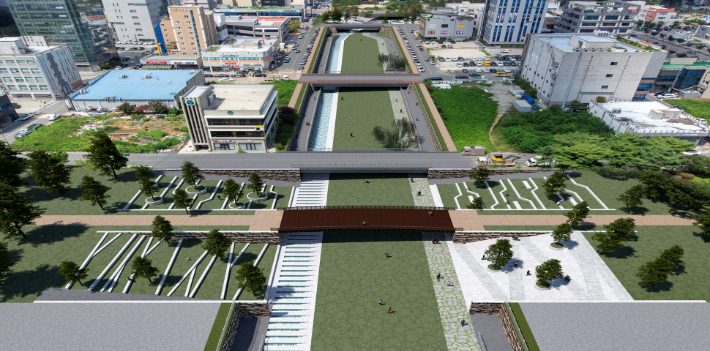 신대천 정비 조감도. 순천시 제공