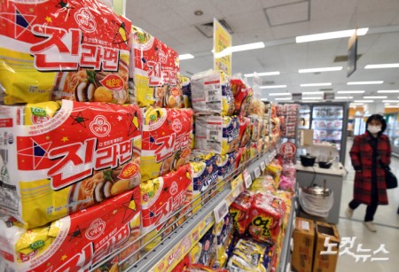 오뚜기 라면값 인상…오늘부터 평균 7.5% 인상