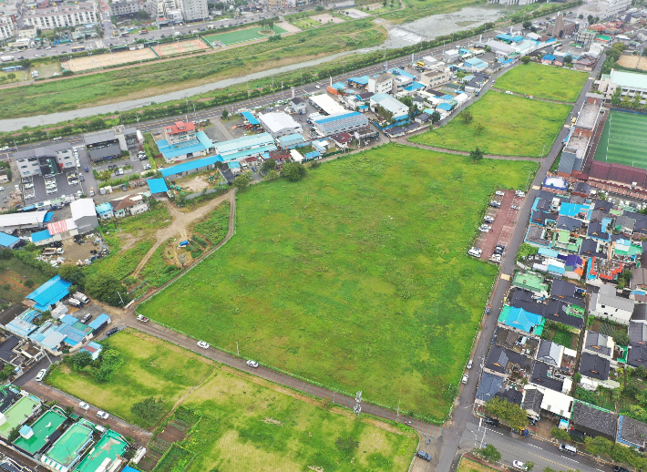 경주시 성동동 일원 '전랑지' 항공사진. 경주시 제공