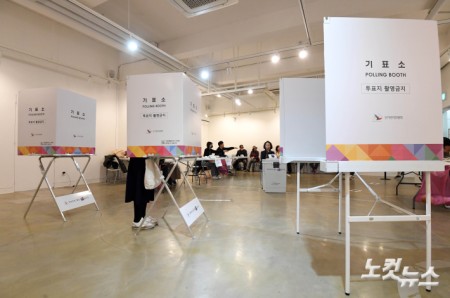 한산한 4.2재보궐선거 투표소