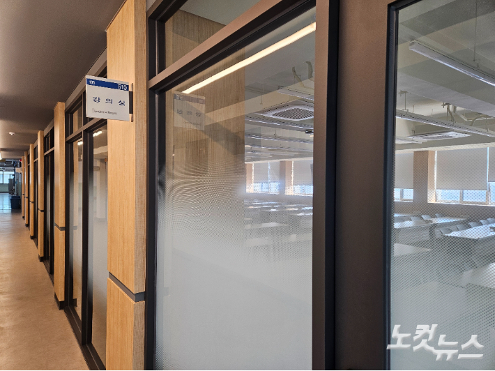 중앙대 의대 강의실이 비어있다. 김정록 기자