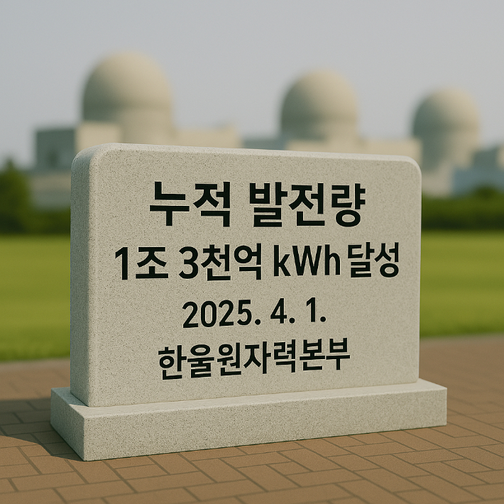 한울원자력본부가 누적발전량 1조 3천억kWh를 달성했다. 한울본부 제공