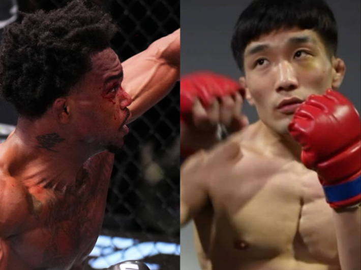 이창호(사진 오른쪽)가 오는 6일(한국 시간) 미국 네바다주 라스베이거스 UFC 에이펙스에서 열리는 'UFC 파이트 나이트: 에멧 vs 머피' 메인카드 제 4경기에서 '코르테비어스 로미어스와 격돌한다. UFC 제공