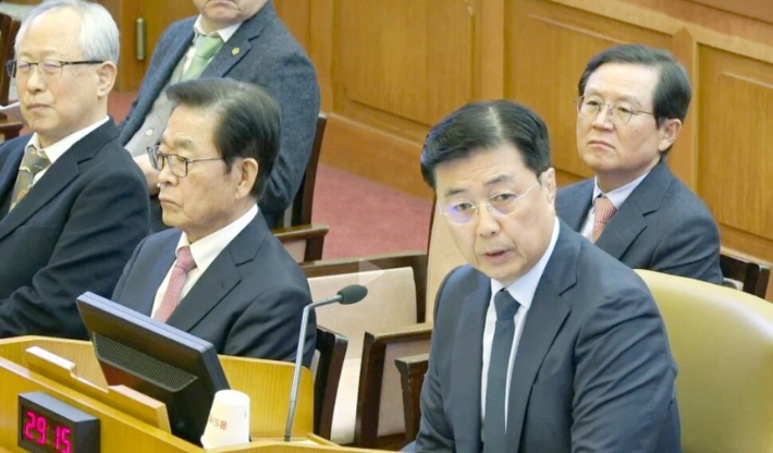 홍장원 전 국가정보원 제1차장, 탄핵심판 5차 변론기일 증인 출석. 헌법재판소 제공