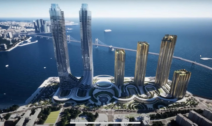 도미니크 페로가 설계한 삼익비치 재건축 조감도. 부산시 제공