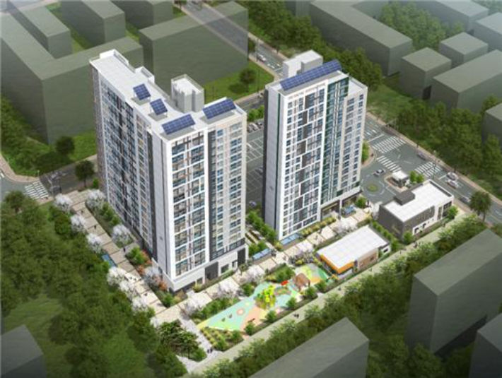 괴산미니복합타운 A1 행복주택 조감도. LH 충북본부 제공