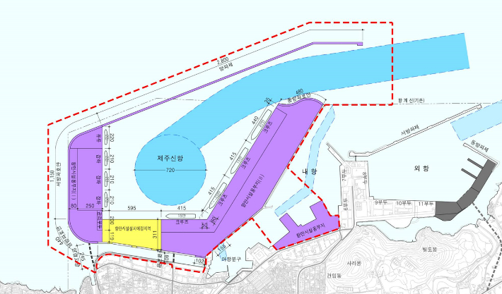 제주신항 건설계획 평면도. 제주도 제공 