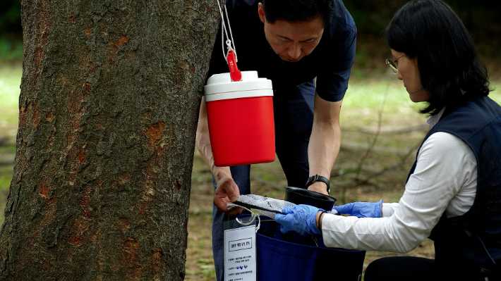 모기 채집기. 서울시 제공