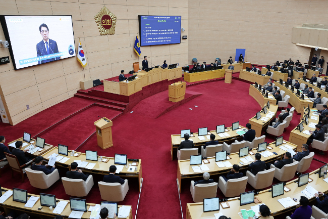 전남도의회 임시회 본회의 모습. 전남도의회 제공