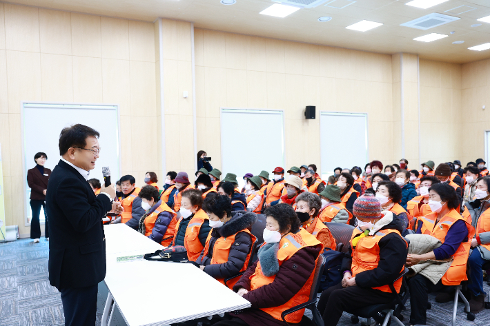 노인일자리 발대식. 울진군 제공