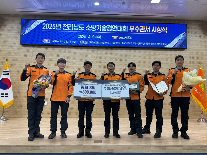 소방기술경연대회 시상식. 순천소방서 제공