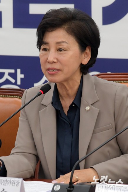 발언하는 남인순 연금개혁특별위원장