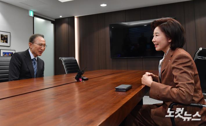 MB 예방한 나경원 의원