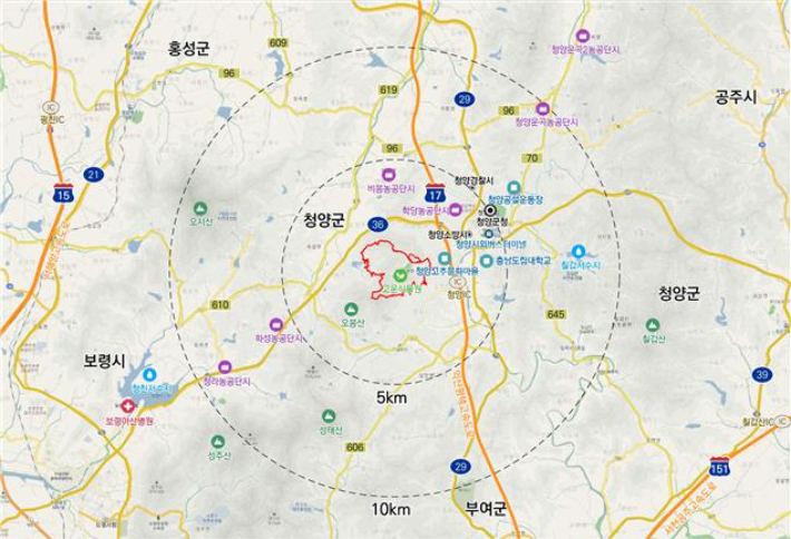 토지거래 허가구역. 충남도 제공