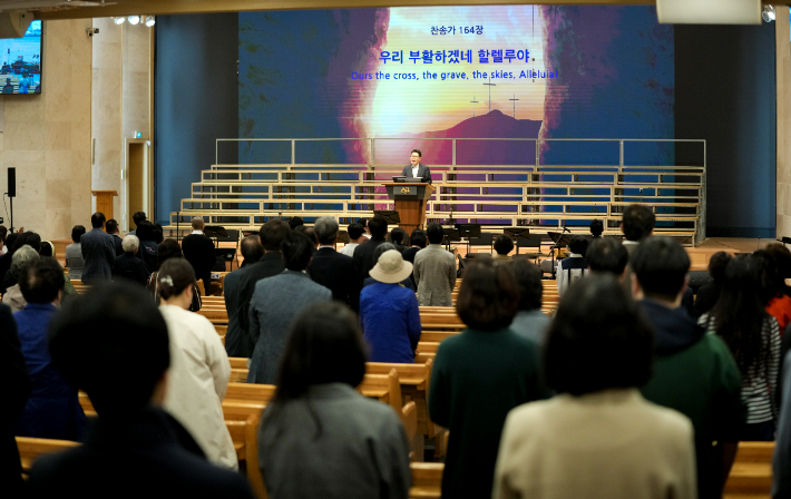 부활절인 20일 제주도내 각 교회에서 예수의 부활을 축하하는 예배가 열렸다. 제주도 제공