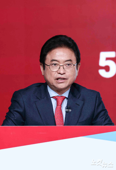20일 서울 강서구 ASSA아트홀에서 열린 국민의힘 제21대 대통령 후보자 1차 경선 조별 토론회에서 B조 이철우 후보가 발언하고 있다. 국회사진취재단