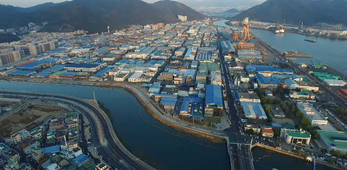 마산자유무역지역 전경. 창원시 제공 