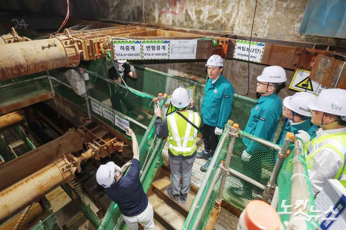 오세훈 서울시장, 영동대로 지하 공사장 안전점검
