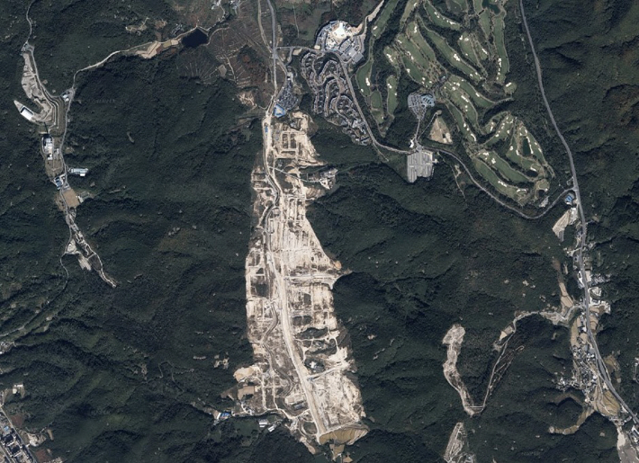 경주 보문천군지구 도시개발사업 현장. 경주시 제공