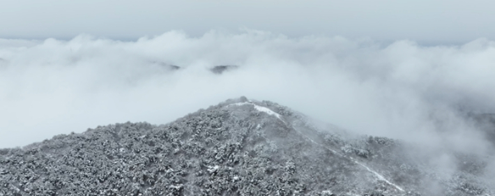 영상저장소 내 진주 월아산 설경. 경남도청 제공 