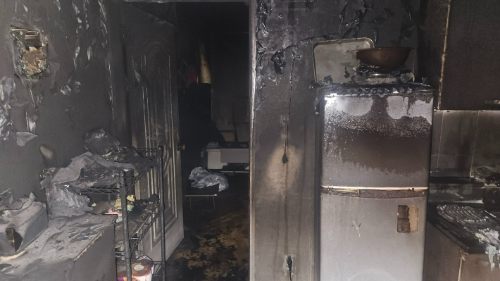 A씨가 불을 낸 현장. 충북소방본부 제공