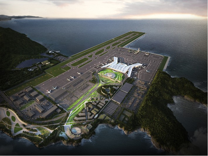 가덕신공항 활주로 조감도. 가덕신공항건설공단 제공