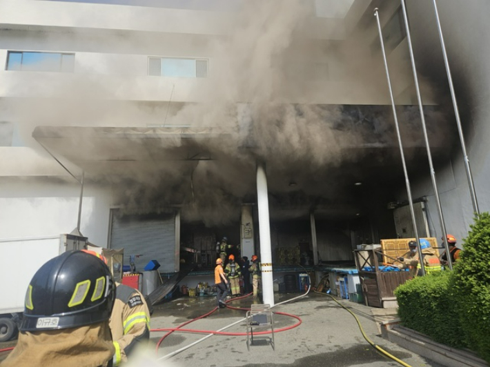 화재 현장. 청주서부소방서 제공