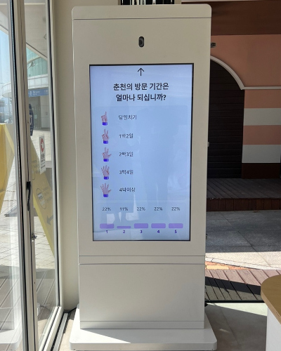 관광 데이터 수집 핑거봇. 춘천시 제공