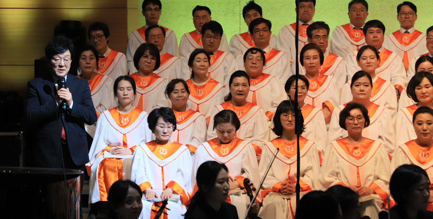 김판석 담임목사(경신교회)가 환영인사를 하고 있다. 한세민
