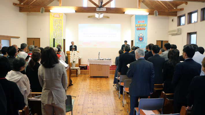 지난 6일, 히라노교회에서 '제76회 재일대한기독교회 관서지방회 정기총회' 개회예배가 열렸다. 부산동노회 제공