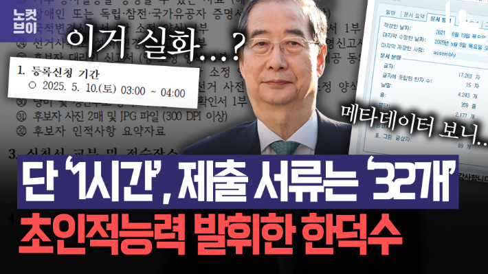 단 '1시간', 서류는 '32개' 초인적능력 발휘한 한덕수[노컷브이]