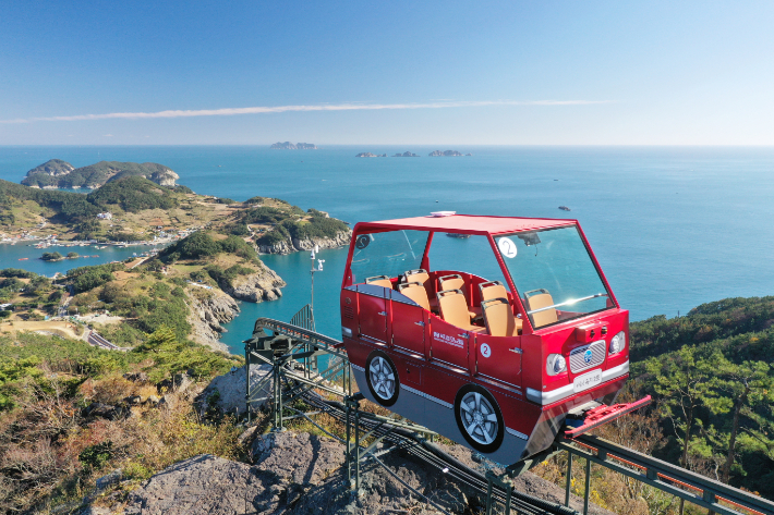 욕지섬 모노레일. 통영시청 제공 