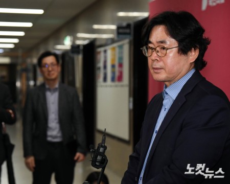 단일화 협상 입장 밝히는 한덕수 측 윤기찬 정책대변인