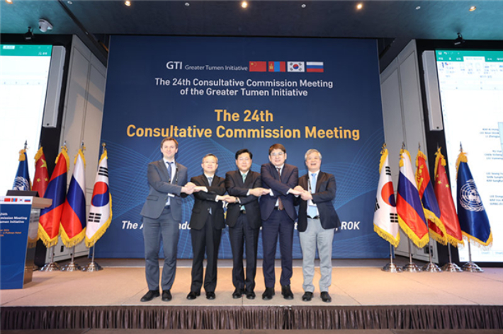 광역두만개발계획(GTI, Greater Tumen Initiative)는 지난해 12월 의장국인 한국 주최로 열린 서울 총회에서 '2025-2029 행동계획'을 채택했다. 두만강 국경 주변의 뱃길, 도로, 철도, 항만 등 교통 인프라 건설 확대가 핵심 내용이다. 현재 GTI회원국은 한국, 중국, 러시아, 몽골 등 4개국이다. GTI 홈페이지 캡처
