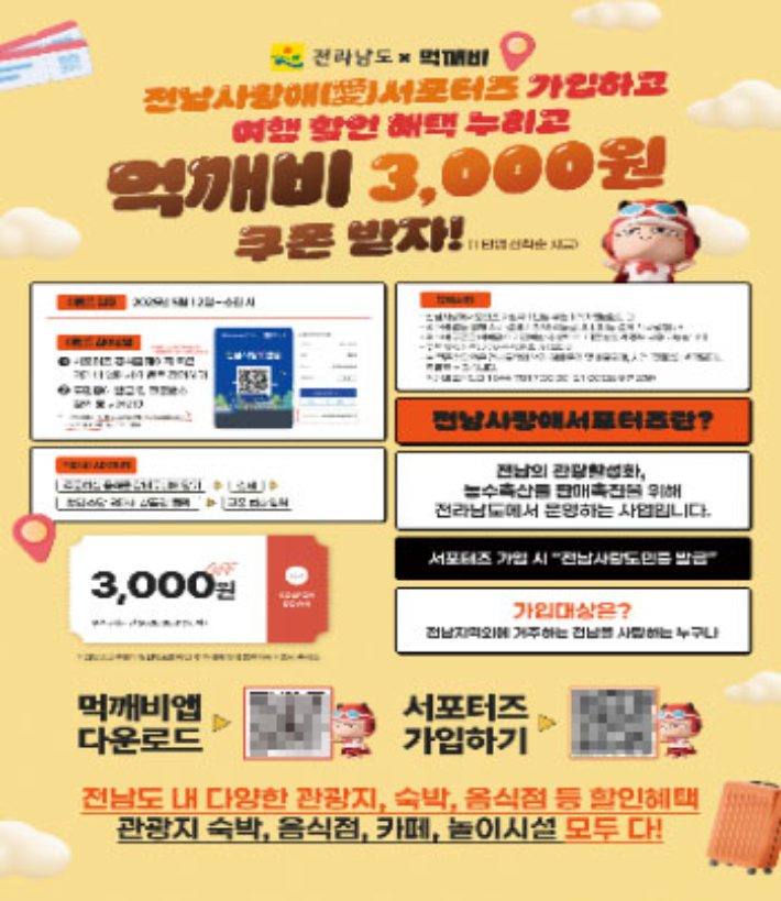 116만 명의 가입자를 보유한 공공배달앱 먹깨비는 전남지역 1만 3천여 가맹점과 하루 평균 7천 건 이상의 이용 실적을 기반으로 전남 외 지역 소비자와의 관계 강화를 통해 홍보 효과를 극대화하고 있다. 전남도 제공