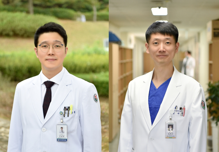 화순전남대학교병원 소화기내과 오형훈 교수(왼쪽)와 김제성 교수. 화순전남대학교병원 제공