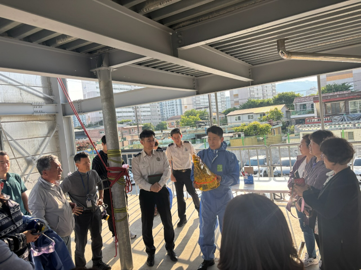 방연 마스크 훈련 현장. 순천소방서 제공