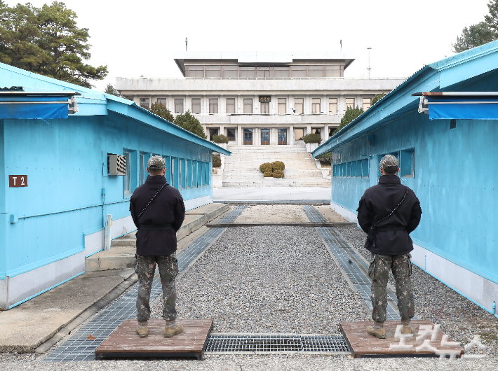 경기도 파주시 북측 판문각의 모습. 파주=사진공동취재단