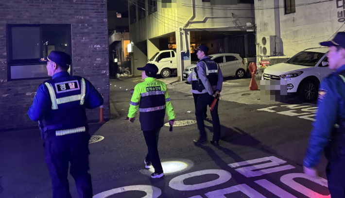 특별치안활동 모습. 서귀포경찰서 제공