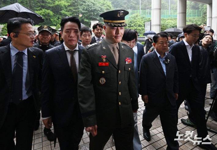 박정훈 대령, 2차 공판 준비기일 출석